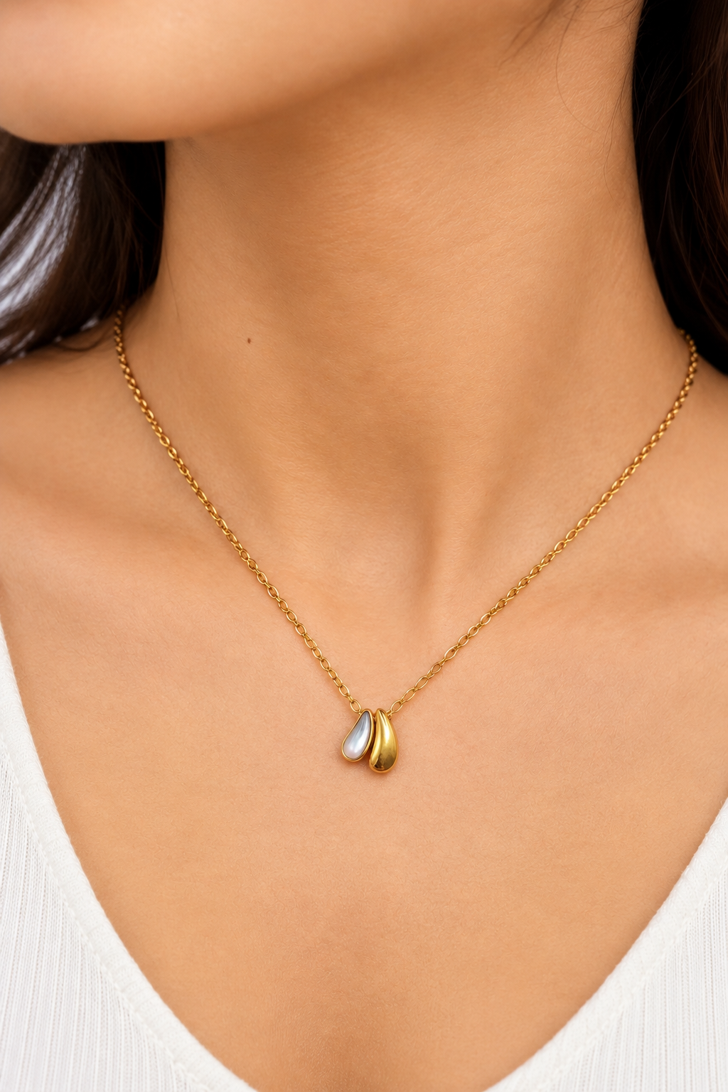 Double Pear Shaped Pendent