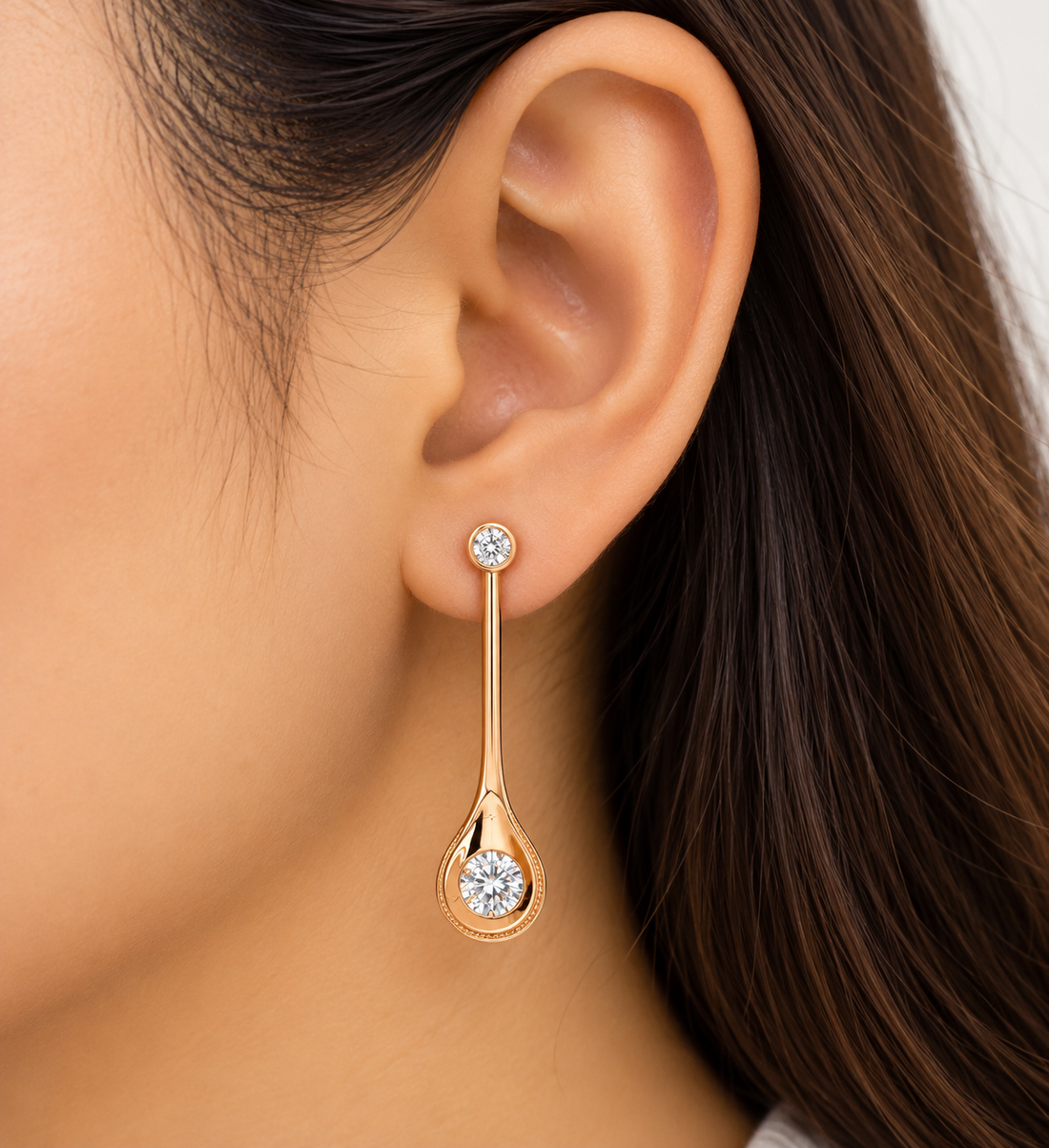 Crystal Teardrop Drop Earring