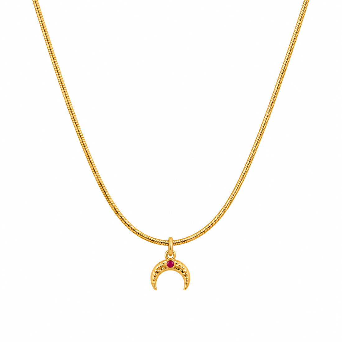 Delicate Gold Crescent Necklace