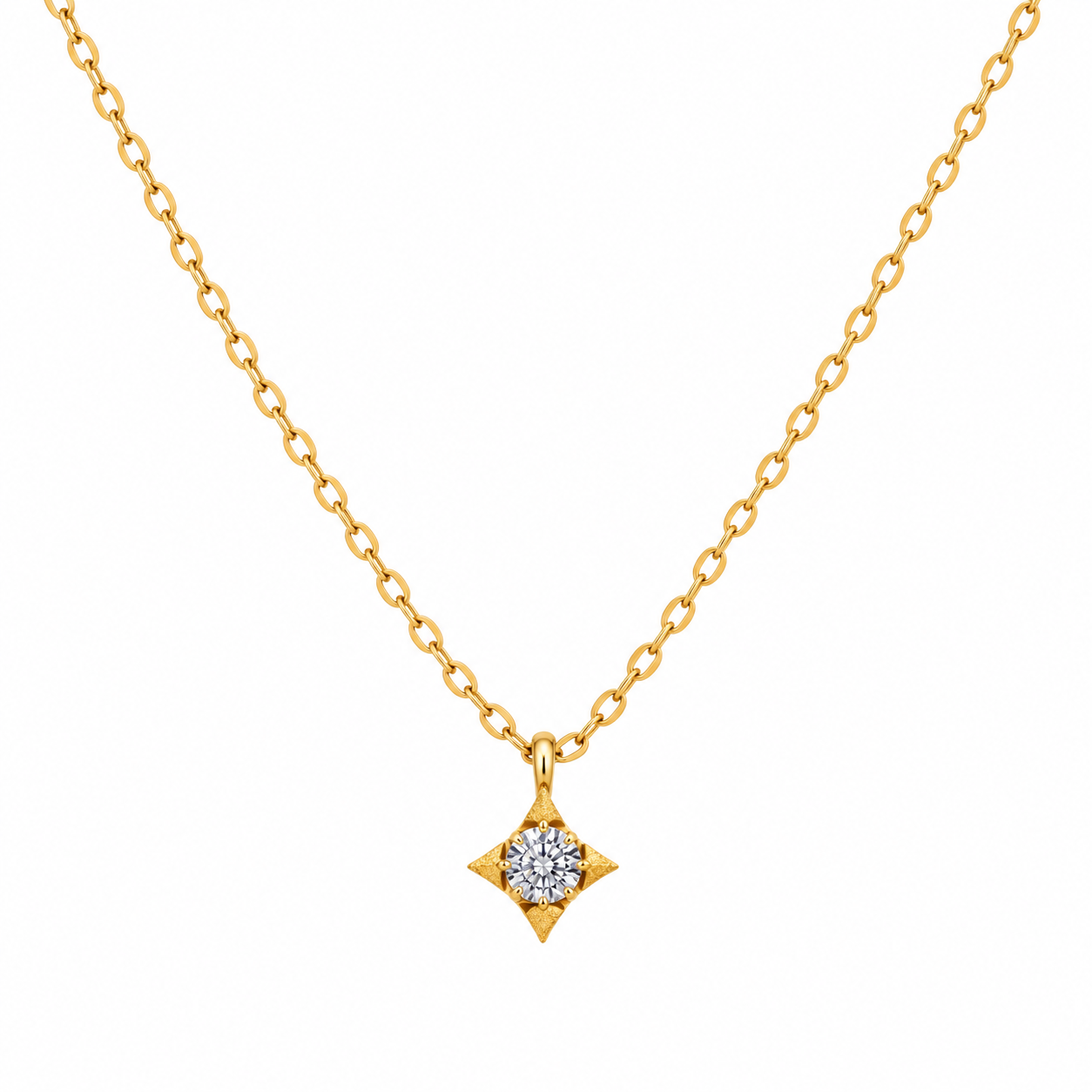 Delicate Gold Star Pendant Necklace
