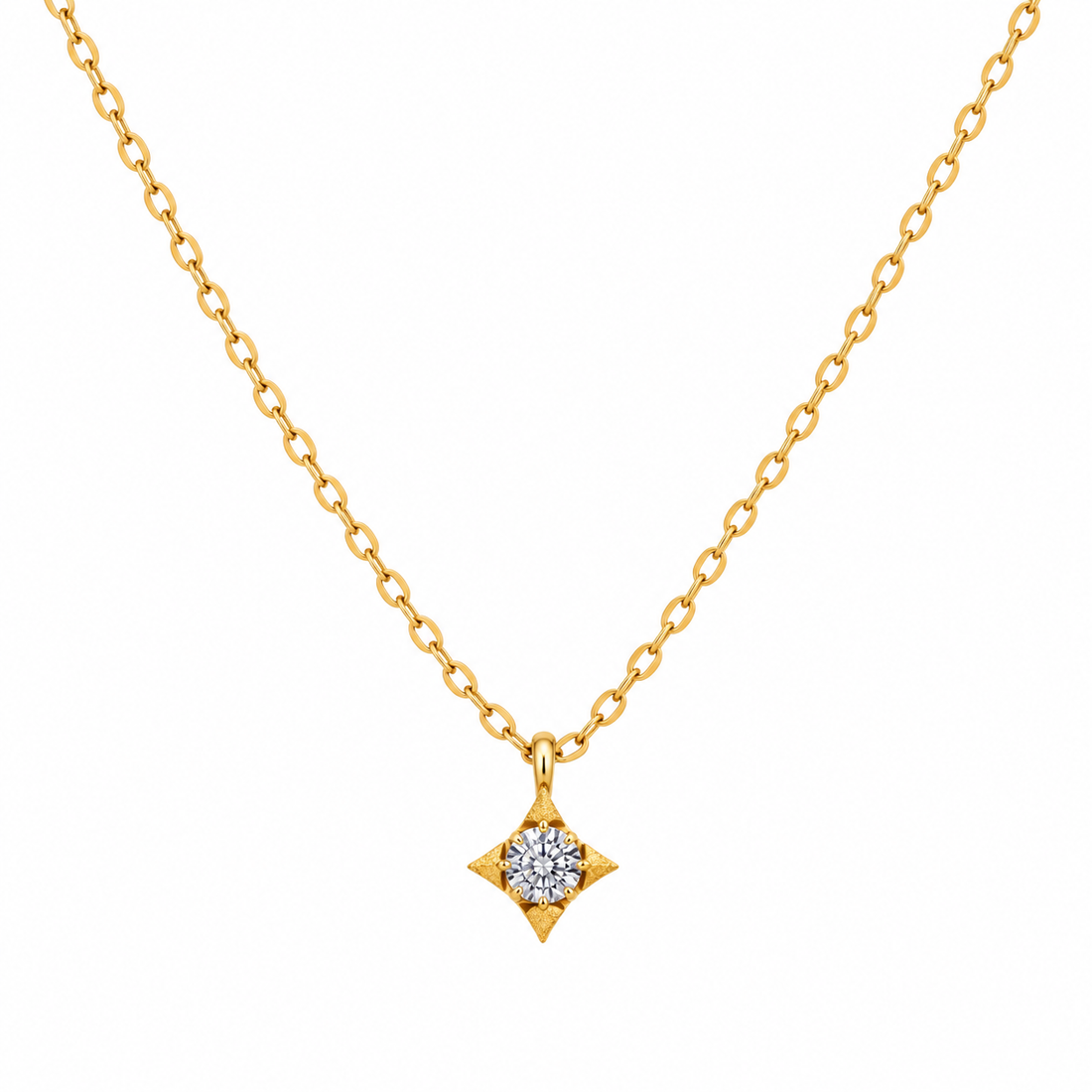 Delicate Gold Star Pendant Necklace
