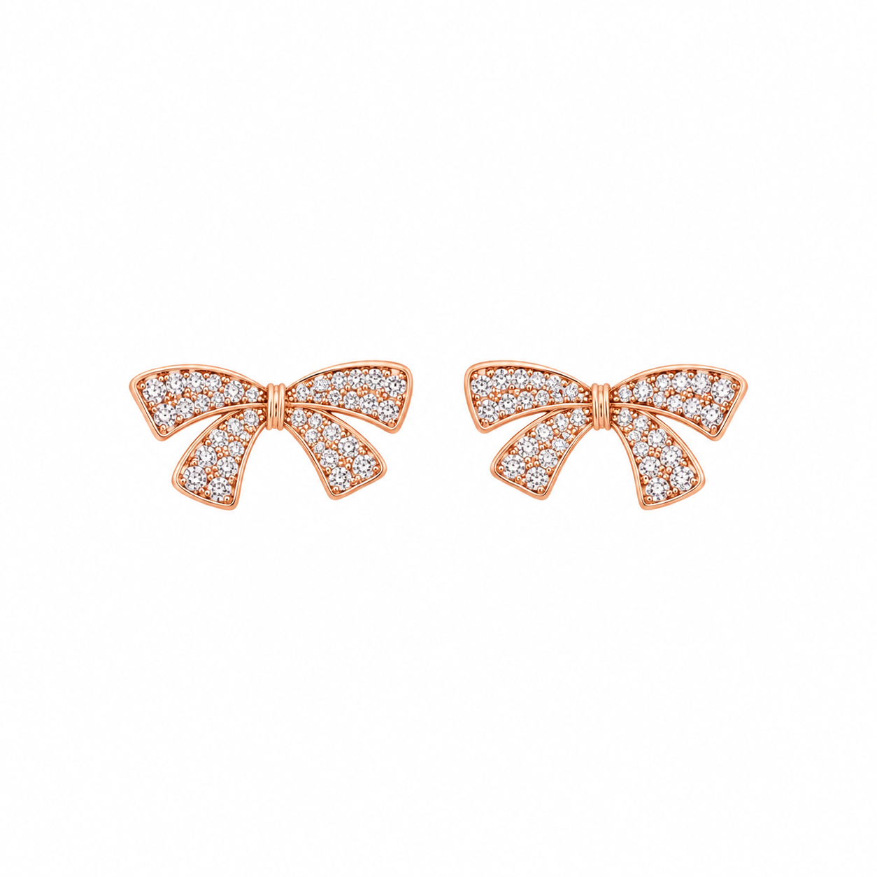 Crystal Bow Stud Earring