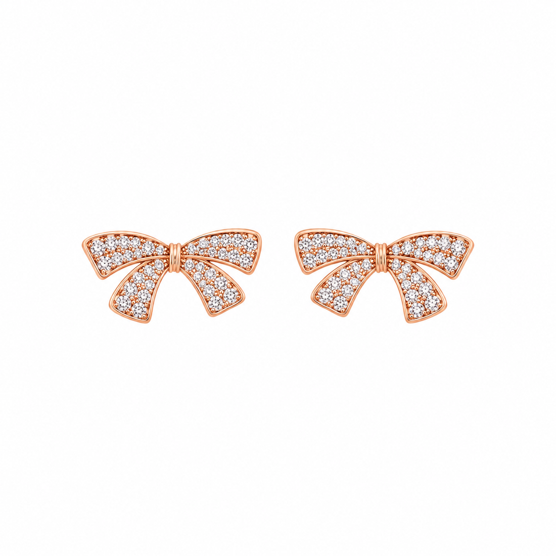 Crystal Bow Stud Earring