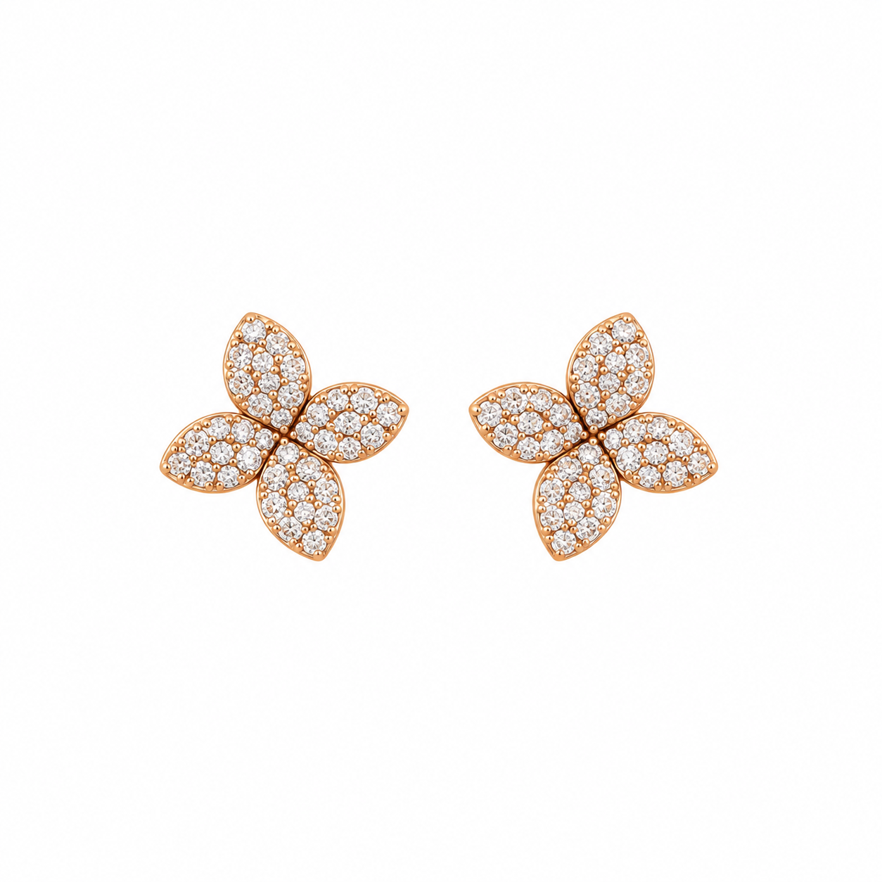 Crystal Petal Blossom Stud Earring