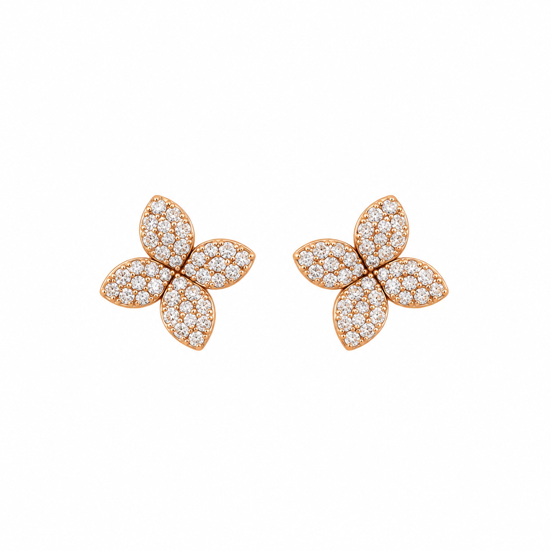 Crystal Petal Blossom Stud Earring