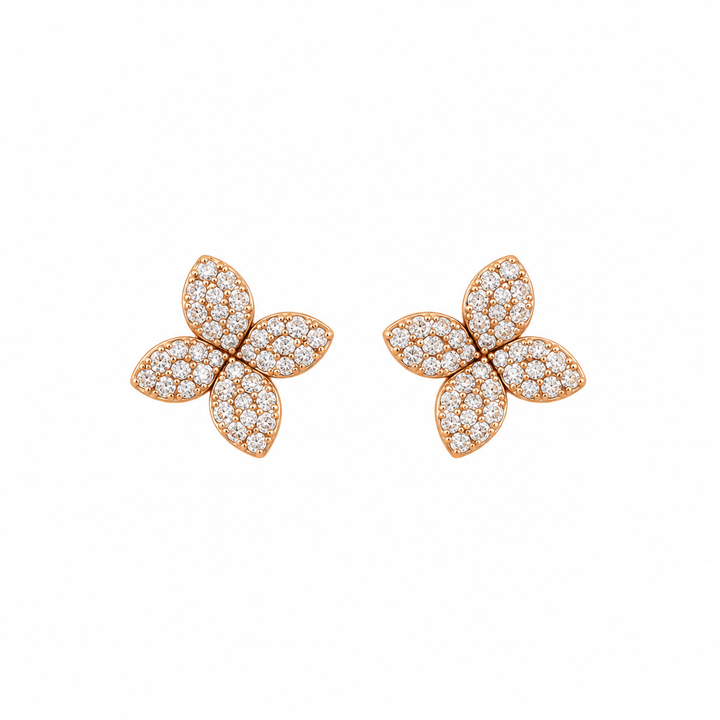 Crystal Petal Blossom Stud Earring