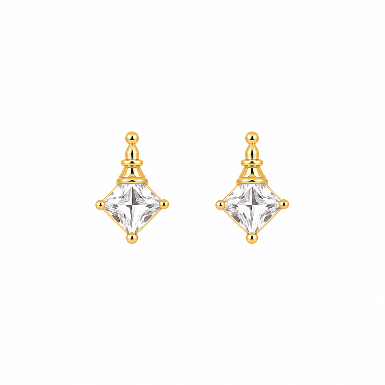 Crystal Solitaire Mini Drop Stud Earring