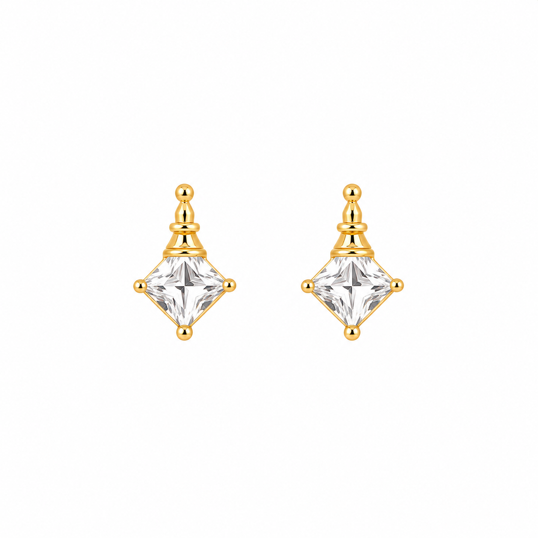 Crystal Solitaire Mini Drop Stud Earring