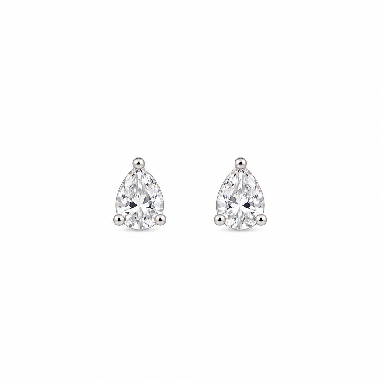 Classic Pear-Cut Crystal Stud Earring