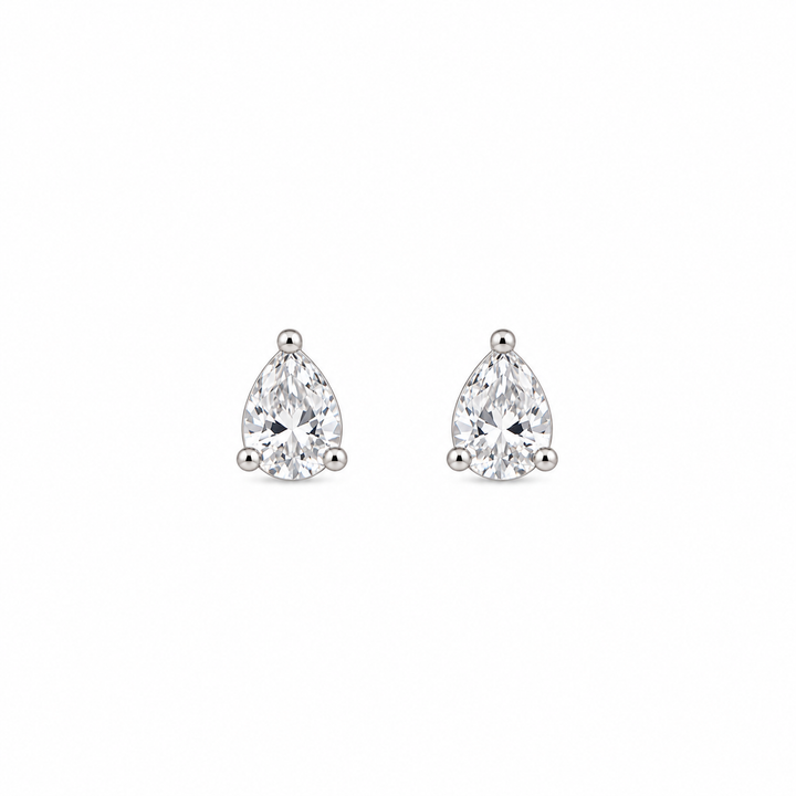 Classic Pear-Cut Crystal Stud Earring