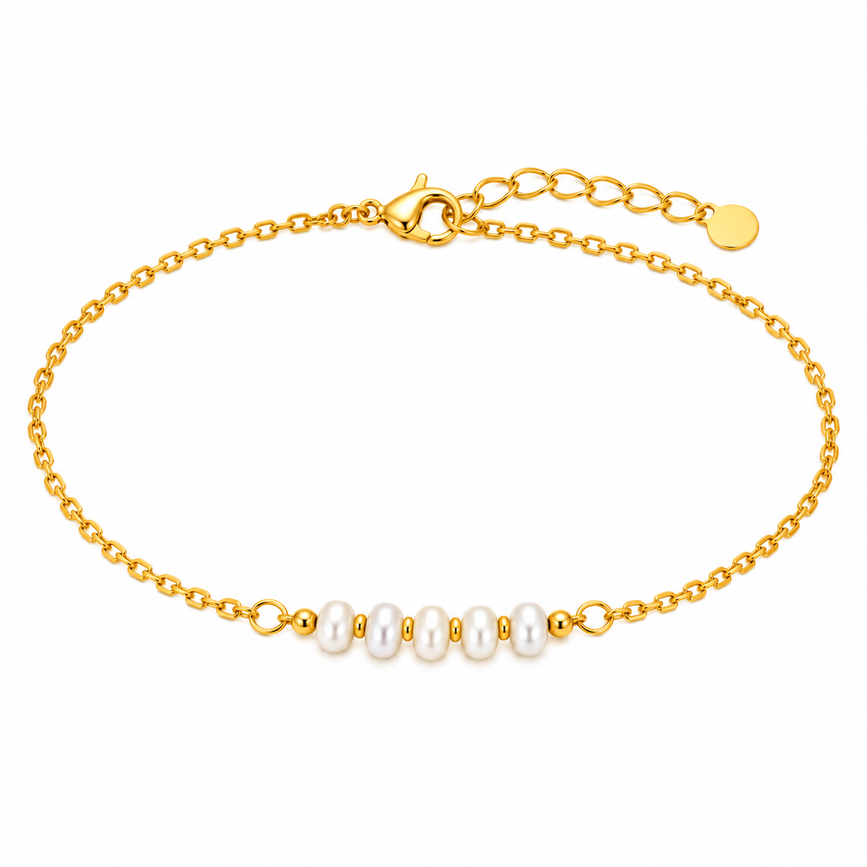 Lustre Pearl Minimal Anklet