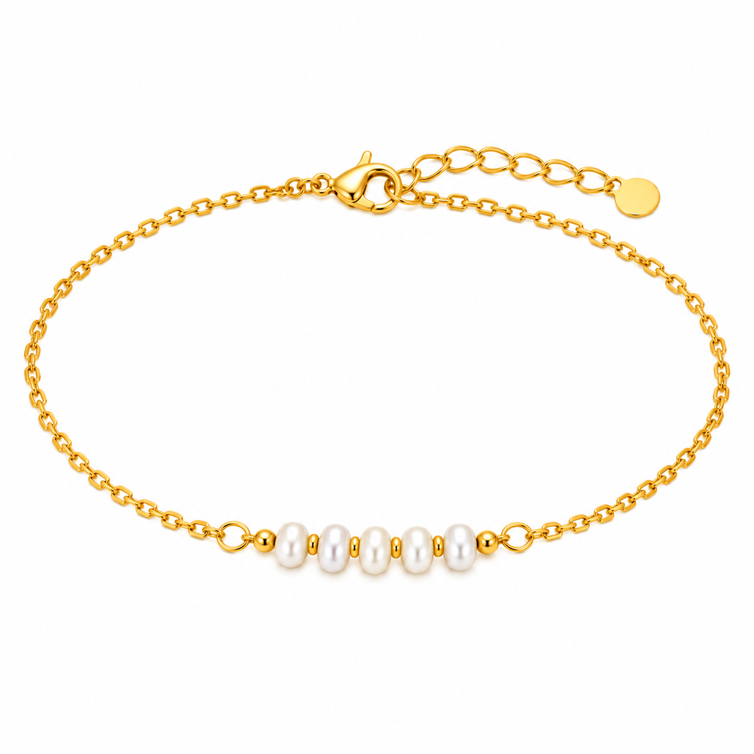 Lustre Pearl Minimal Anklet
