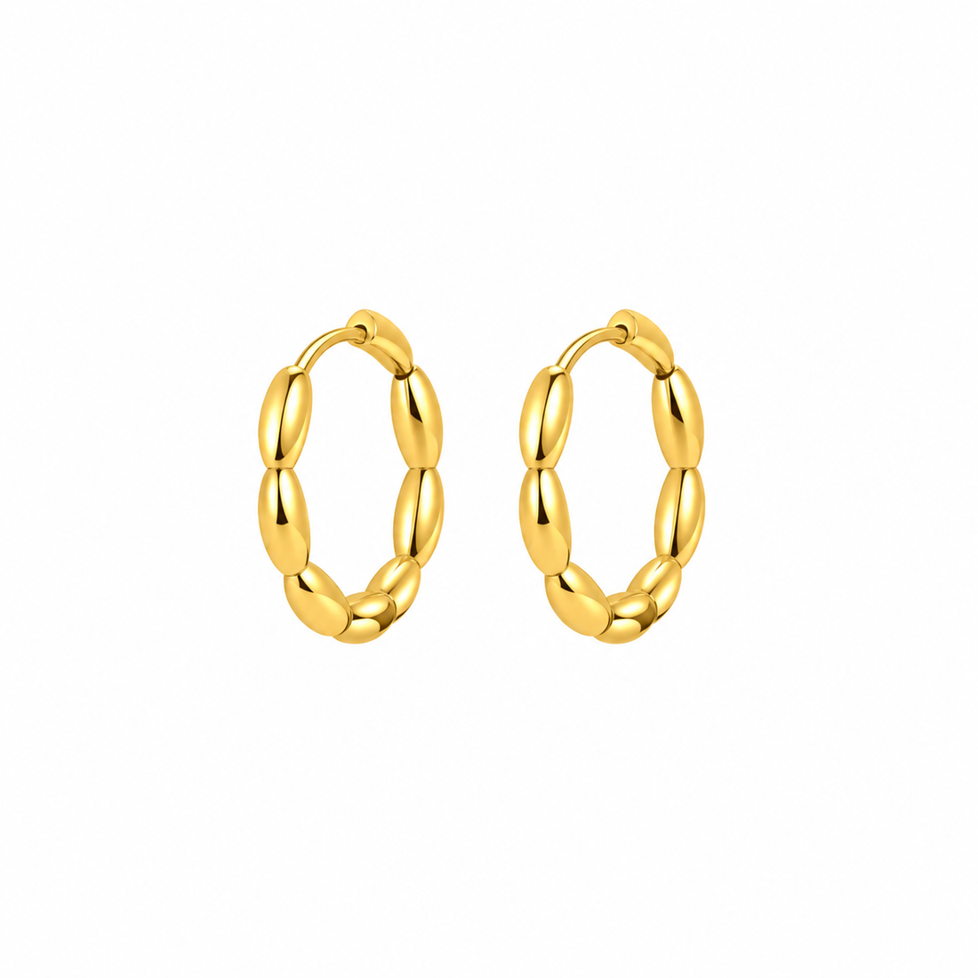 Sculpted Twist Gold Hoop Earring