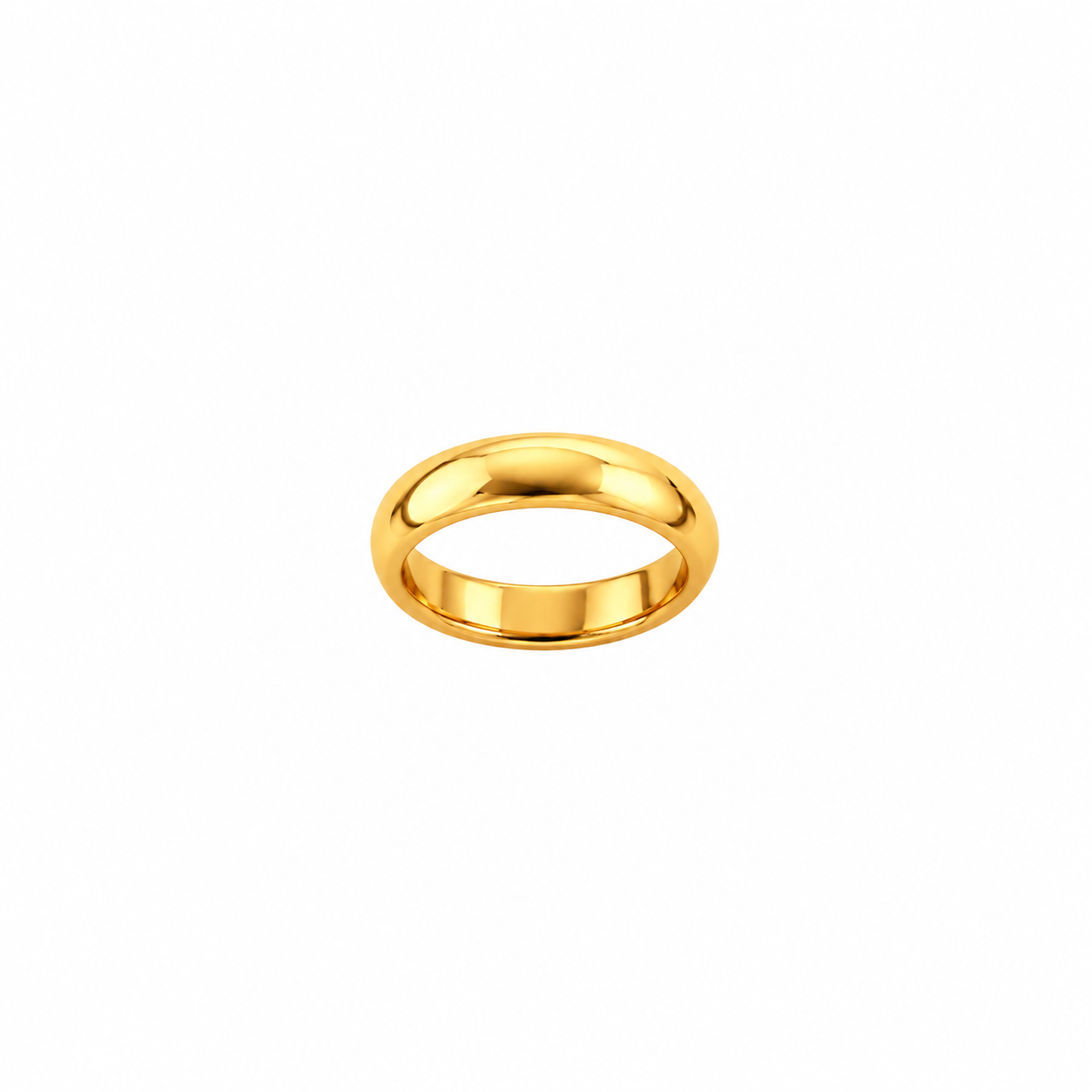 Classic Gold Dome Band Men's Ring