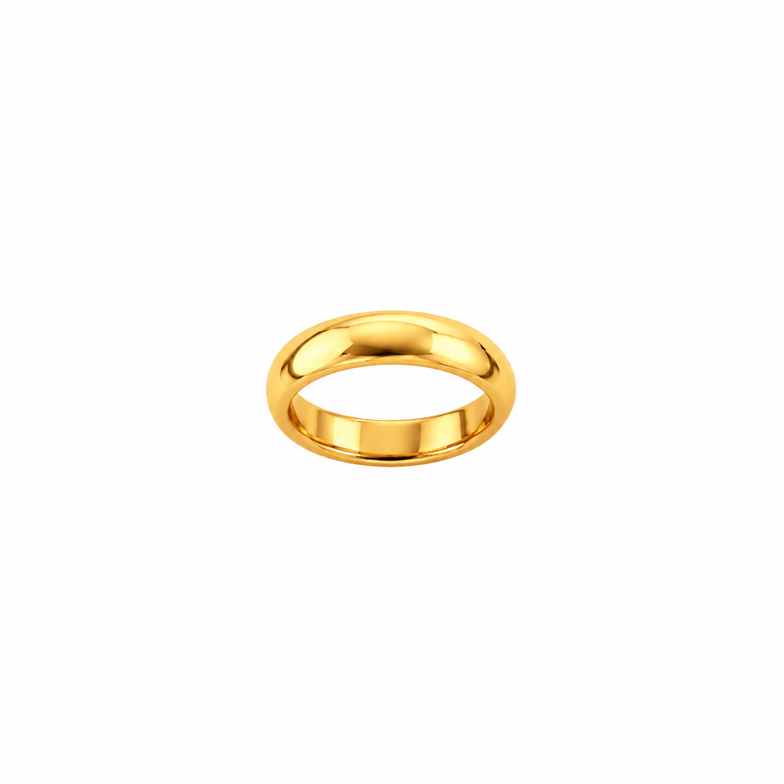 Classic Gold Dome Band Men's Ring
