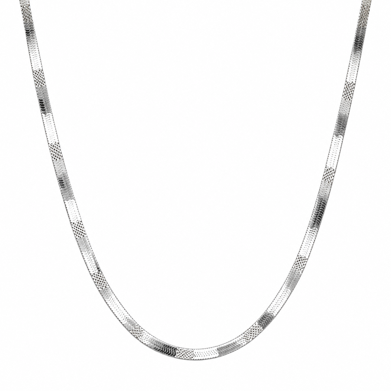 Men’s Sleek Silver Herringbone Chain