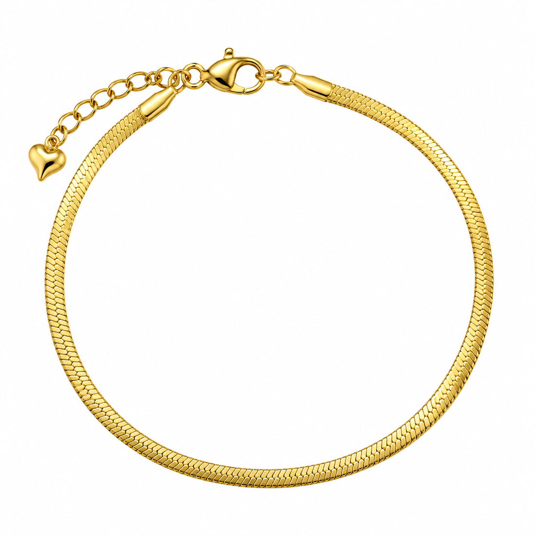 Sleek Snake Chain Gold Anklet