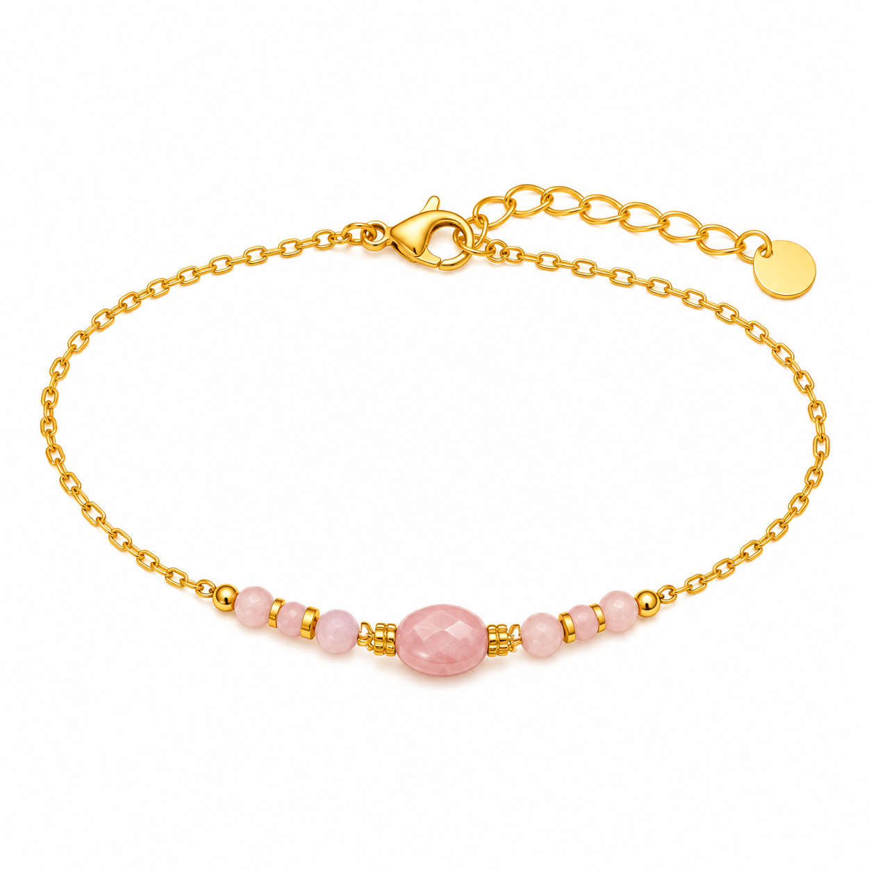 Blush Rose Beaded Anklet