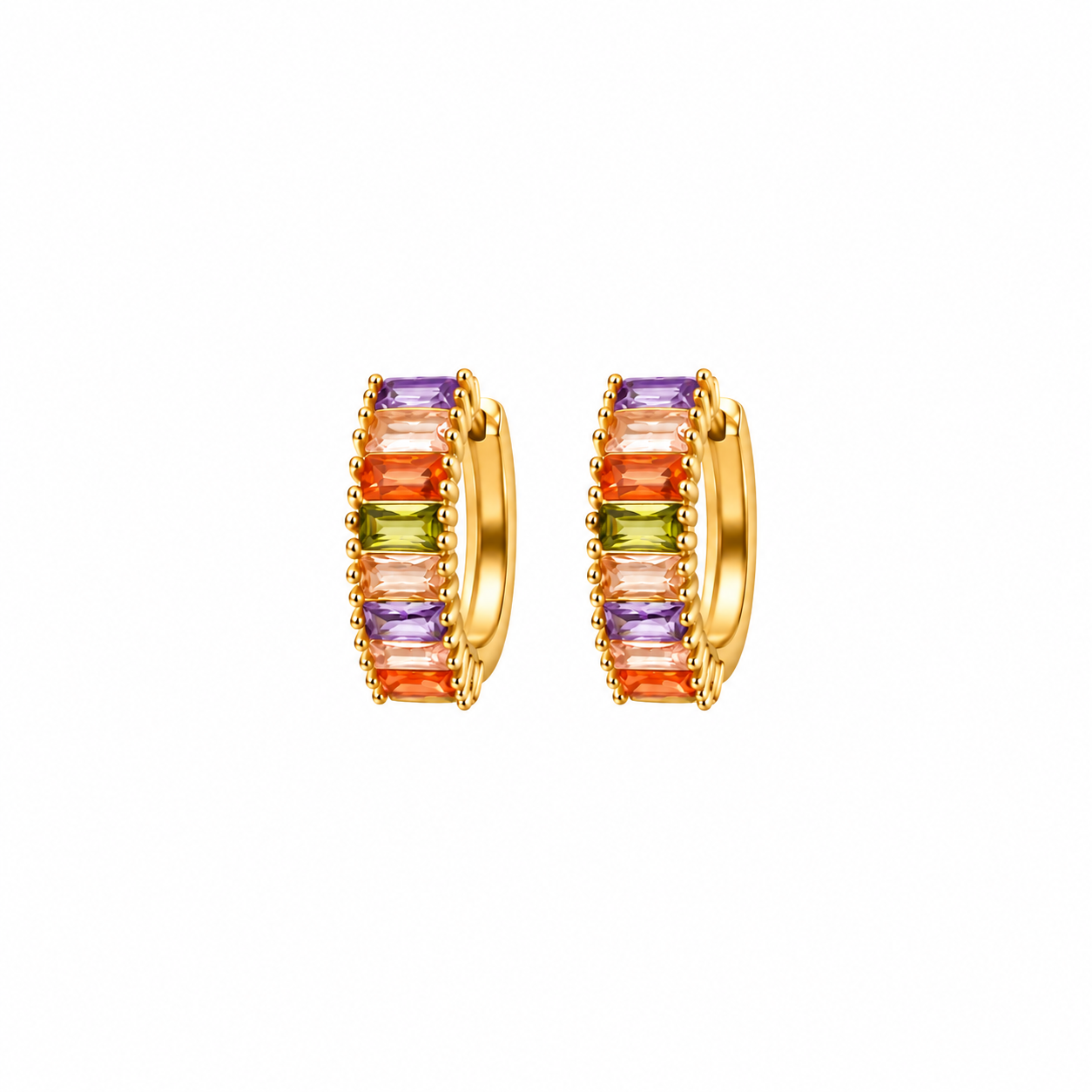 Multicolour Zirconia Bali Earring