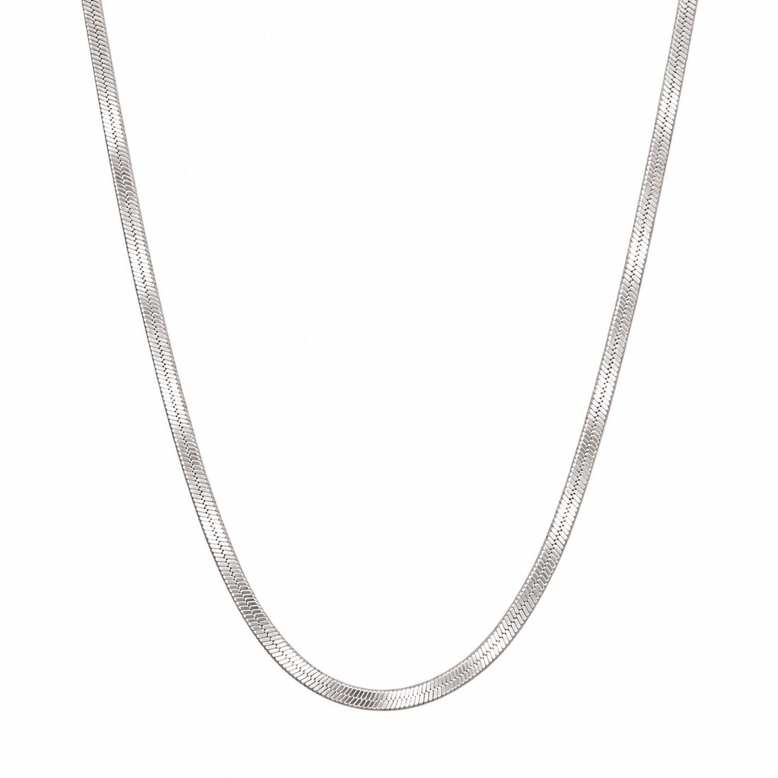 Men’s Sleek Silver Herringbone Chain