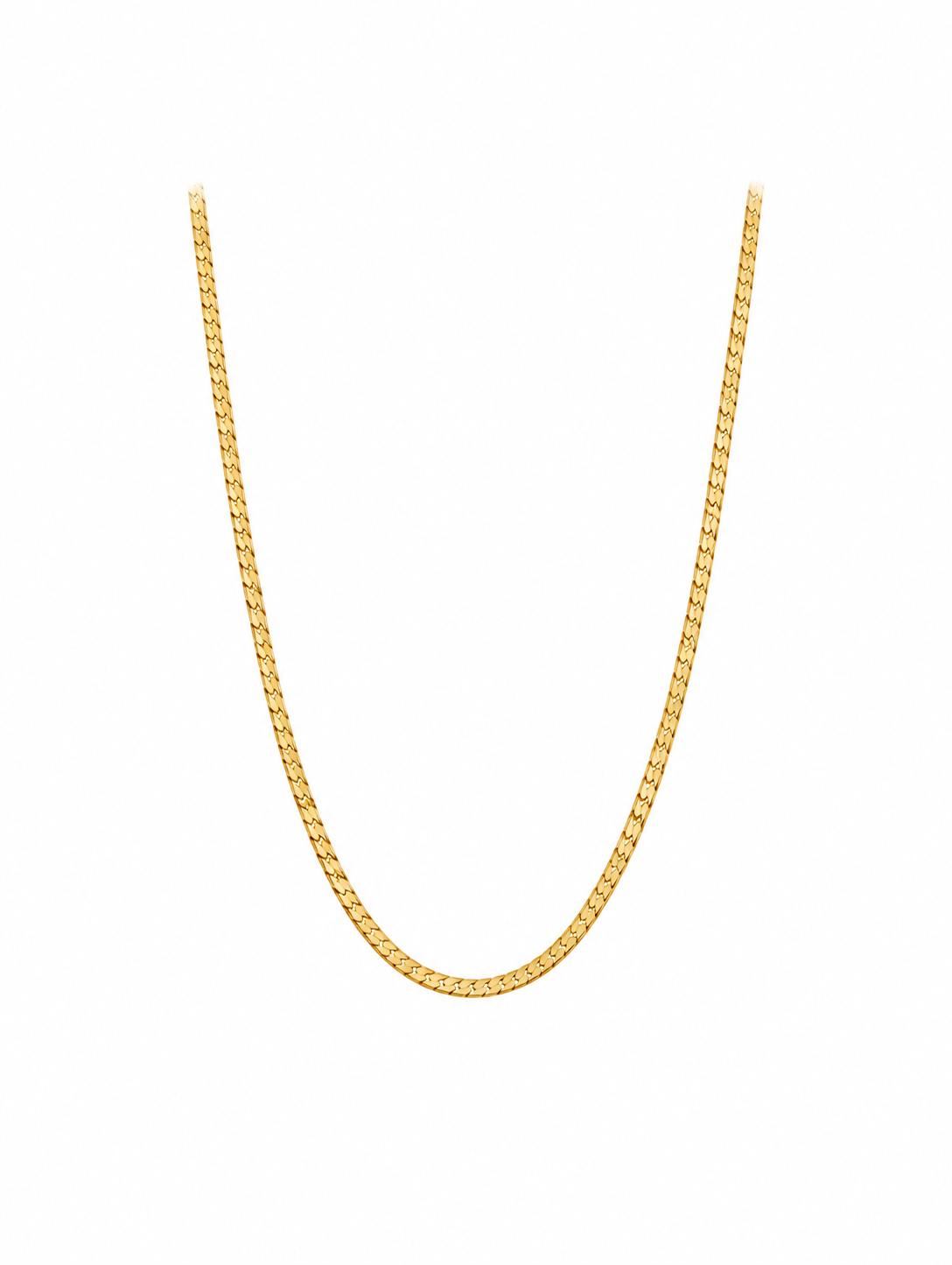 Elegant Gold Sleek Chain Necklace