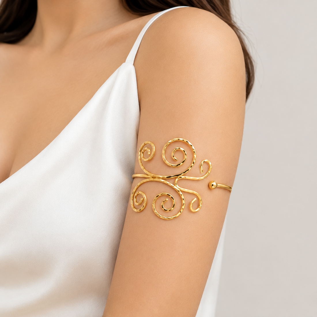 Golden Swirl Arm Cuff