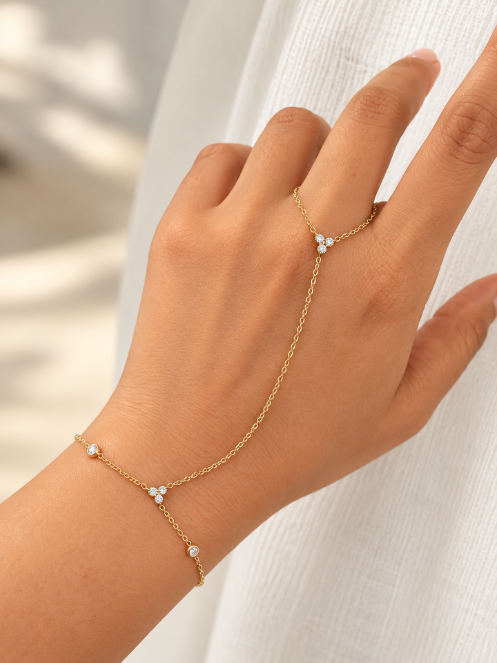 Delicate Gold Hand Chain