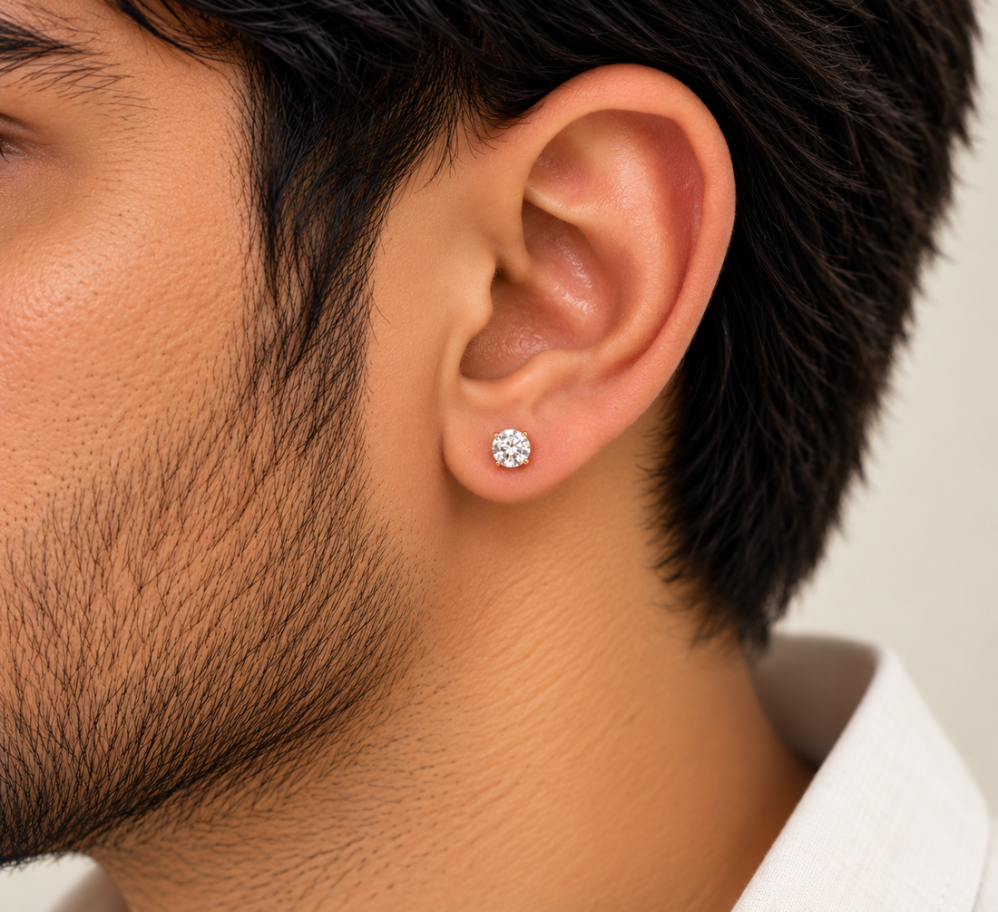 Elegant Diamond  Men's Stud