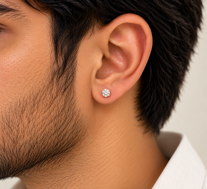 Elegant Diamond  Men's Stud