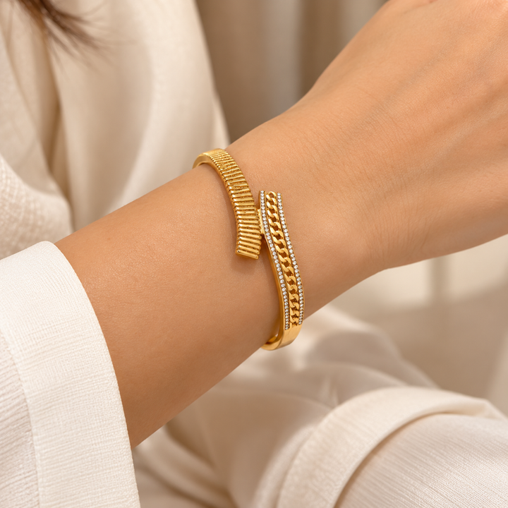 Chain Detail Bangle Bracelet