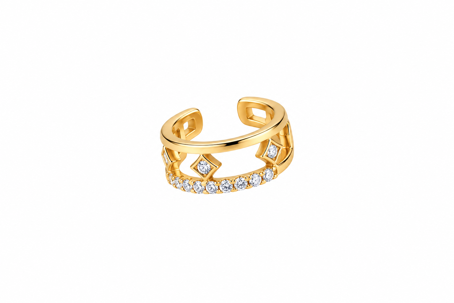 Gold Double-Band Ear Cuff