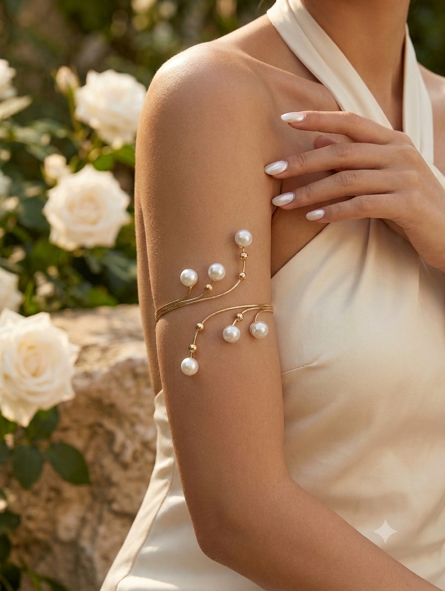Pearl Branch Gold Upper Arm Cuff