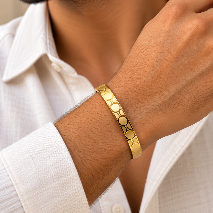 Gold Geometric Men's Bracelet