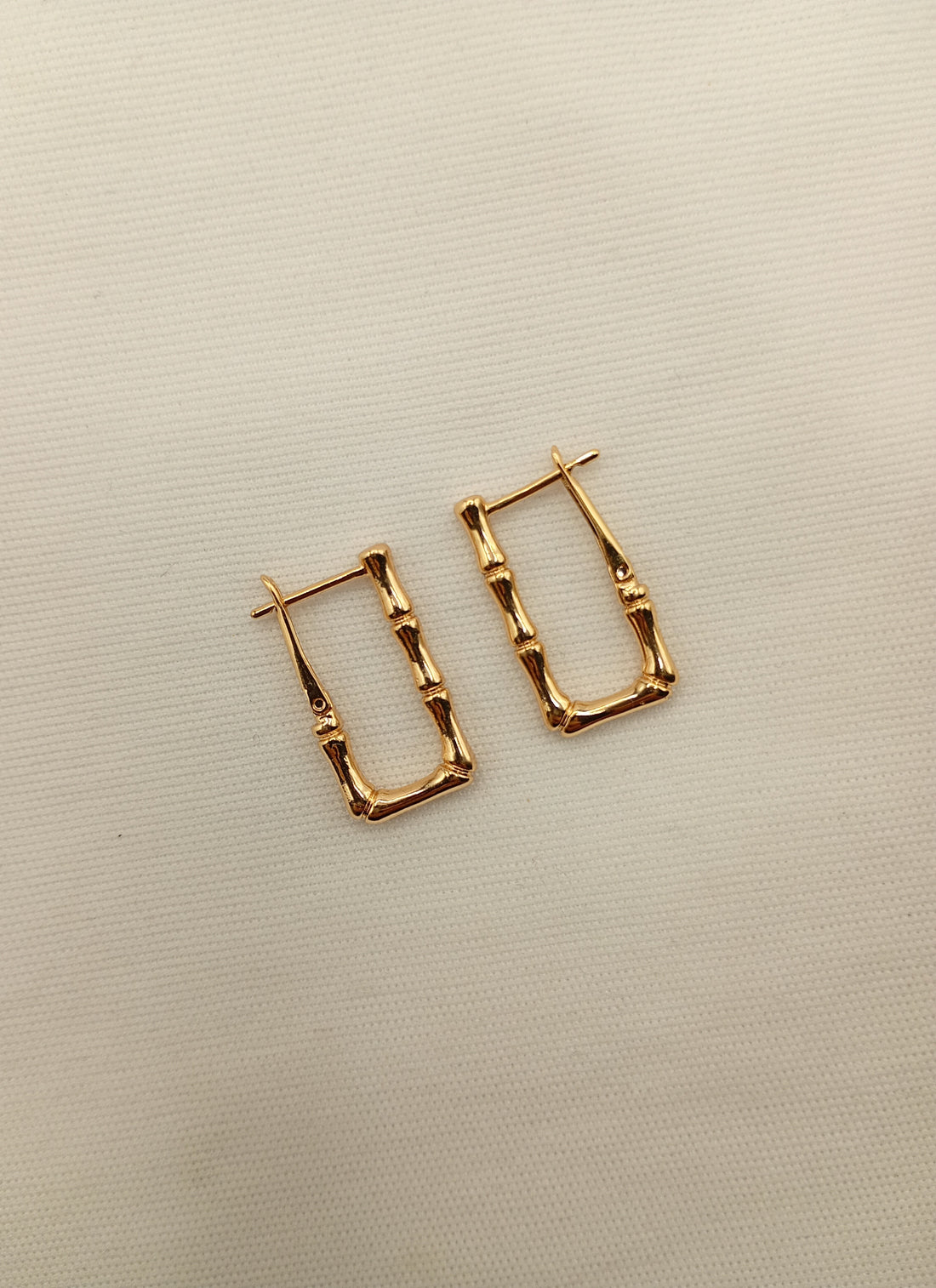 Bamboo Gold Hoop Earring