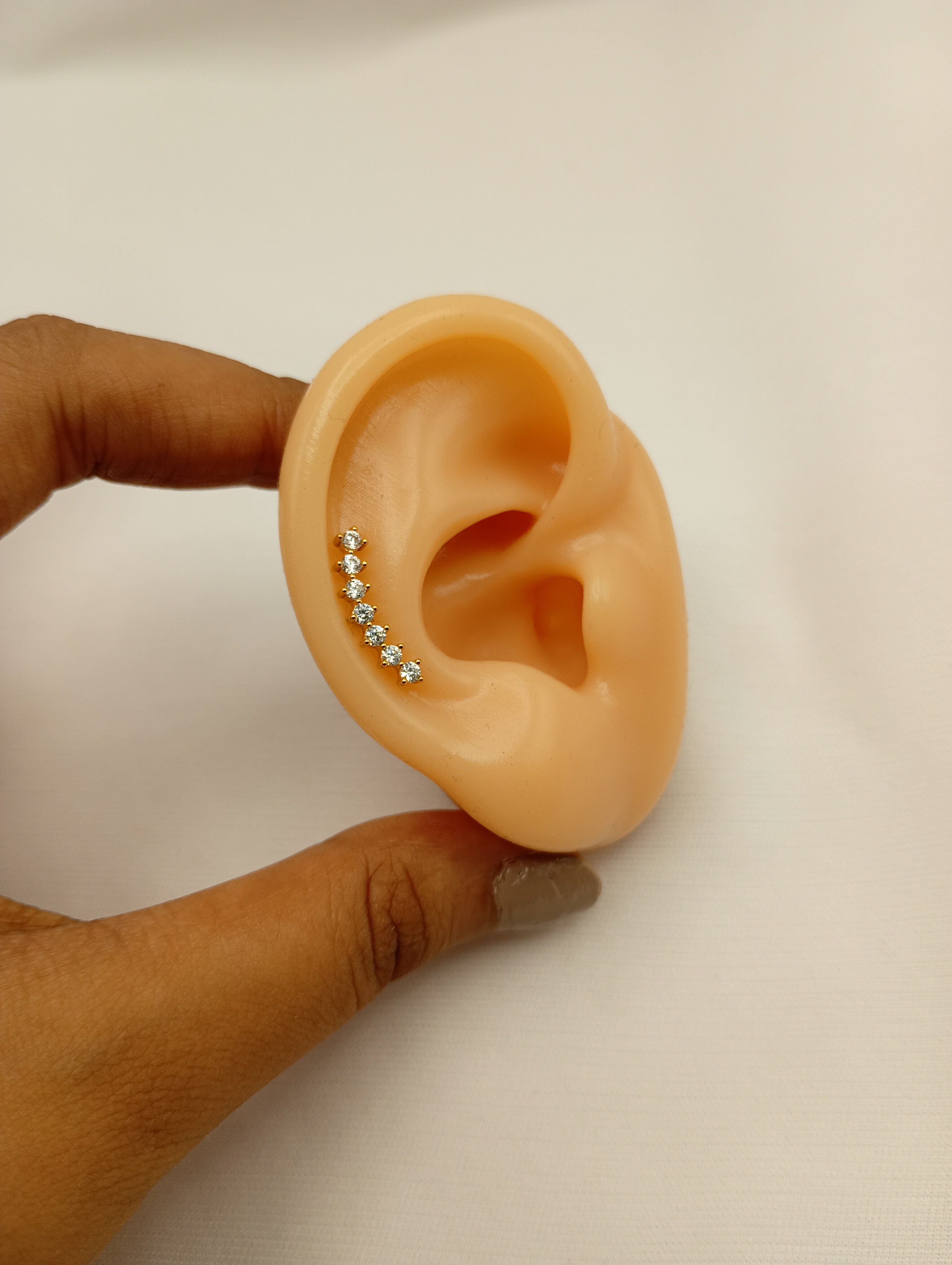 Golden Cascade Crystal Flat Back Piercing