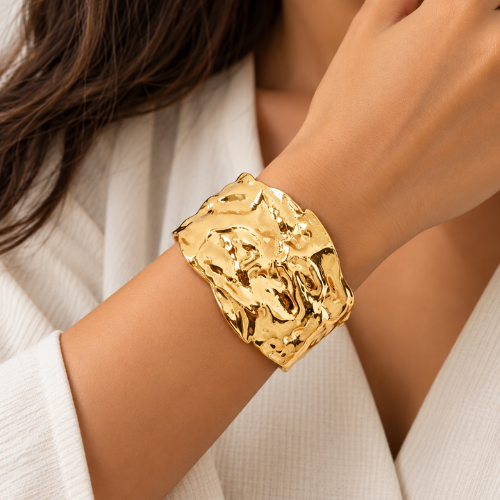 Molten Gold Cuff Bracelet
