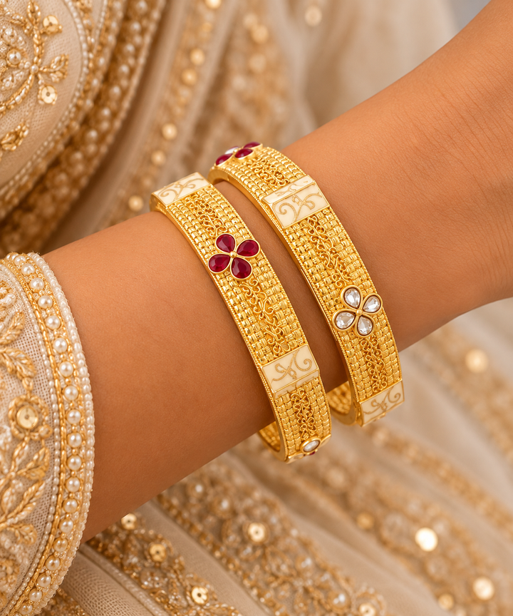Ornate Gold Bangles