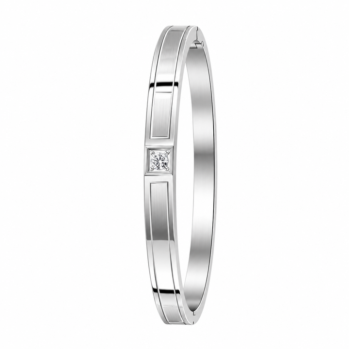 Geometric Silver Men's Bracelet