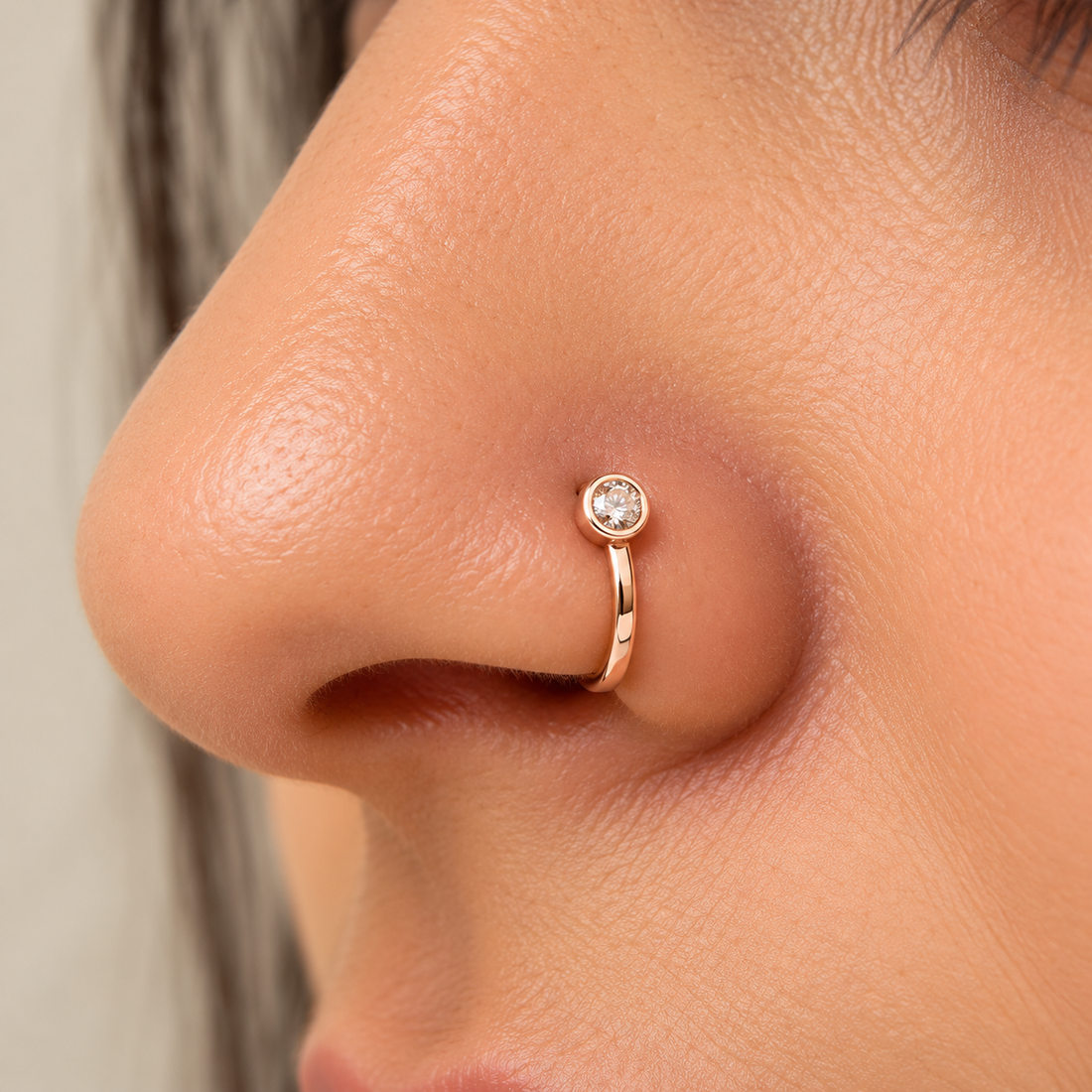 Rose-Gold Sparkle Nose Ring