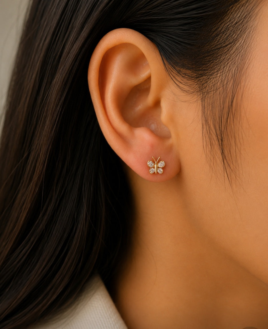 Mini Butterfly Stud Earrings