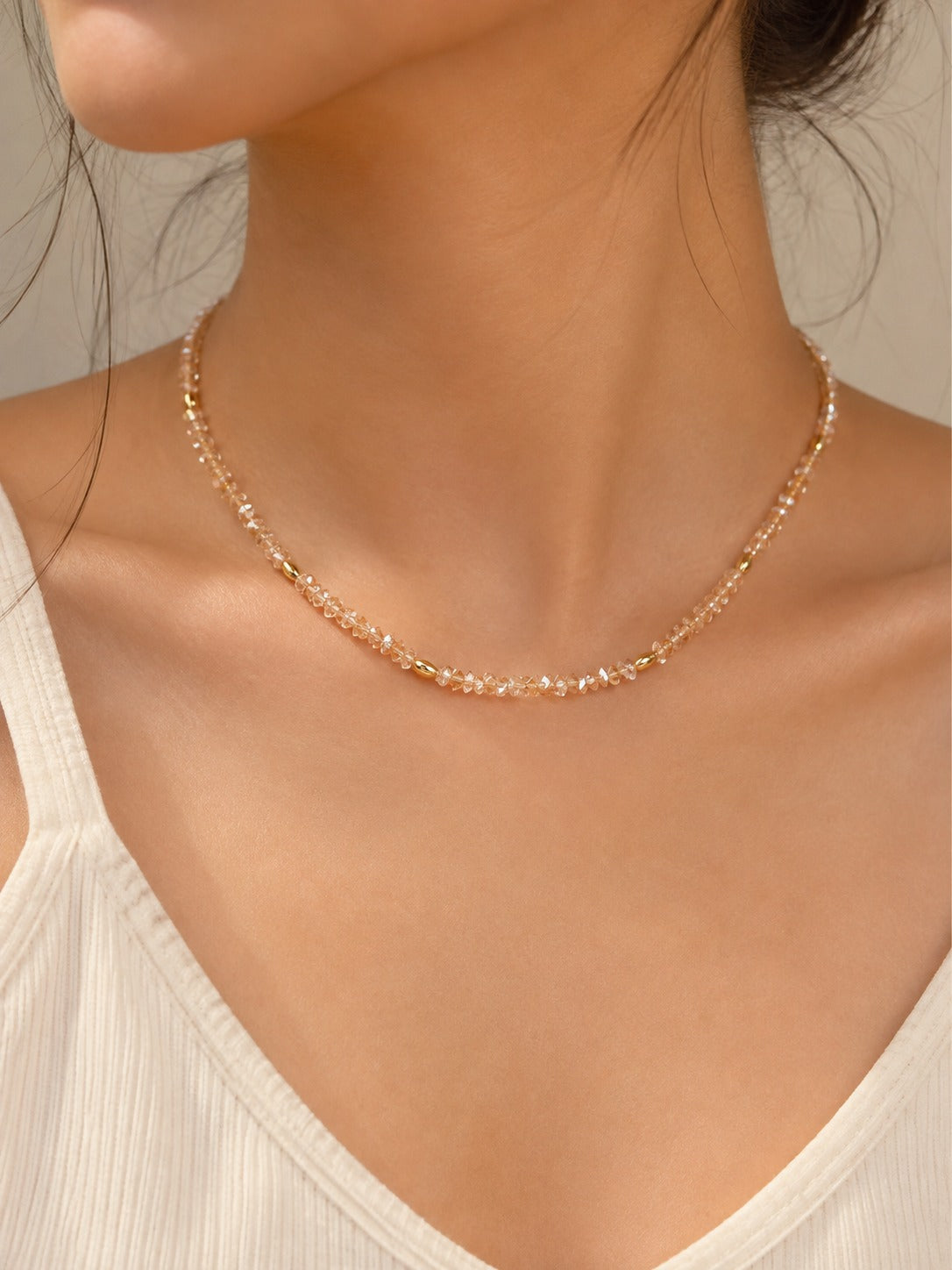 Elegant Crystal Beaded Necklace